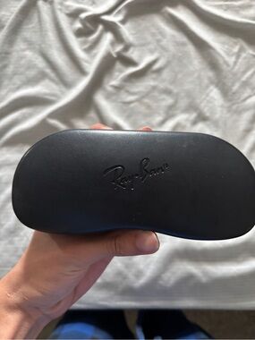 Ray-Ban Black Hard Sunglasses Case with Embossed Logo